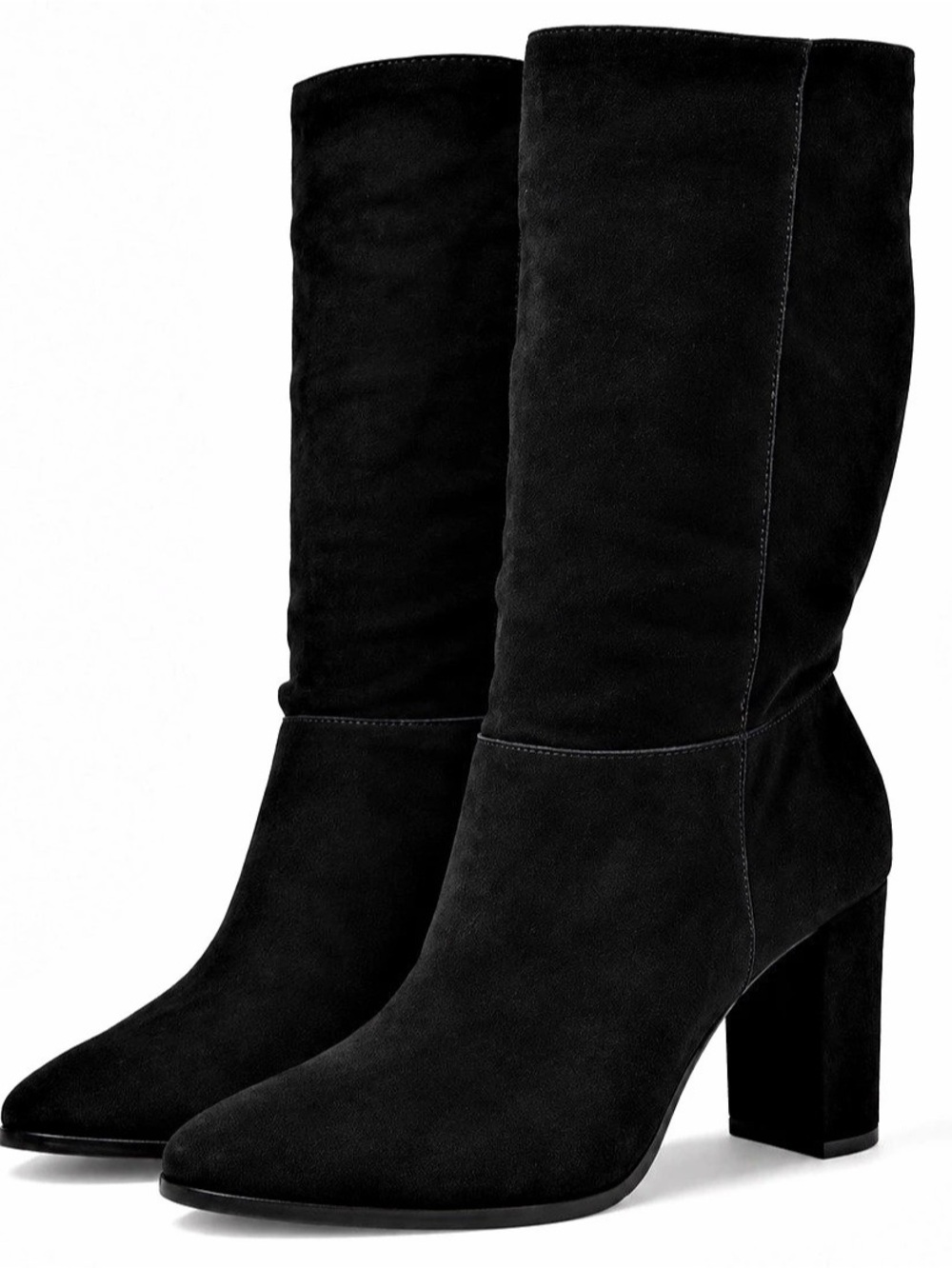 Lauren Ralph Lauren Artizan II Black Kid Suede Knee High Boots Size 7B